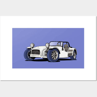 Caterham 7 in white Posters and Art